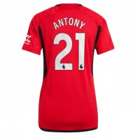 Billiga Manchester United Antony #21 Hemma fotbollskläder Dam 2023-24 Kortärmad